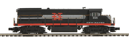 Premier Diesel GE U25B w/Proto-Sound(R) 2.0 & Hi-Rail Wheels - 3-Rail -- New Haven (black, red, white)