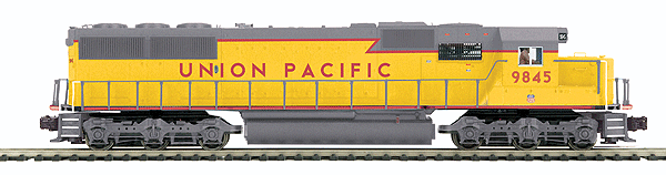 RailKing(R) Premier Diesel EMD SD50 w/Proto-Sound 3.0 & DCS - Hi-Rail Wheels -- Union Pacific (Lightning Stripe, Armour Yellow, gray)