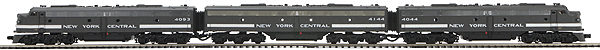 RailKing(R) Premier Diesel EMD E8 A-B-A Set w/Proto-Sound 3.0 & DCS - 3-Rail -- New York Central #4093, 4144, 4044 (Cigar Band, gray, white, Single Stripe)