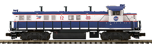 3GS21B Genset w/Proto-Sound 3.0, Hi-Rail Wheels - 3-Rail - Premier -- NASA (blue, white, red)