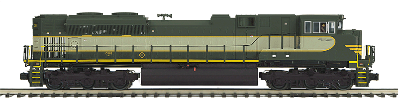 EMD SD70ACe - Scale 3-Rail w/Proto-Sound 3.0 - Premier -- Norfolk Southern #1068 (Erie Heritage Scheme, 2-Tone Green)