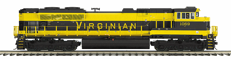EMD SD70ACe - Scale 3-Rail w/Scale Wheels & Proto-Sound 3.0 - Premier -- Norfolk Southern #1069 (Virginian Heritage Scheme, black, yellow)