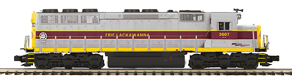 EMD SD45 - 3-Rail w/Proto-Sound 3.0 & Scale Wheels - Premier(R) -- Erie Lackawanna (gray, maroon, yellow)