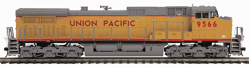 GE Dash 9-44CW w/Proto-Sound 3.0 & Scale Wheels - 3-Rail - Premier(R) -- Union Pacific (Armour Yellow, gray)