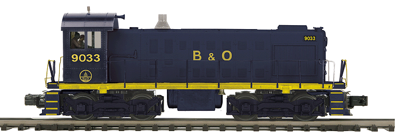 Alco S2 w/Proto-Sound 3.0 & Hi-Rail Wheels - 3-Rail - Premier(R) -- Baltimore & Ohio (blue, yellow, Large B&O, Small Capitol Dome Logo)