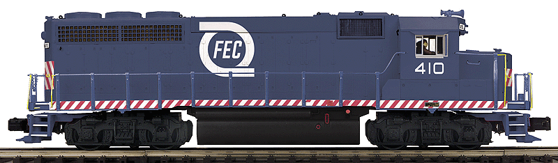 EMD GP40 w/Proto-Sound 3.0 & Scale Wheels - 3-Rail - Premier(R) -- Florida East Coast (blue, white, red)