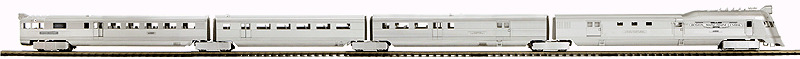 Pioneer Zephyr 3-Car Set w/Proto-Sound 3.0 & Hi-Rail Wheels - 3-Rail - Premier -- Boston & Maine #6000 (silver)