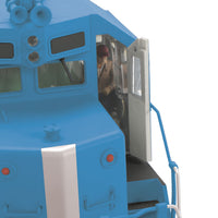 EMD GP38-2 - 3-Rail w/Hi-Rail Wheels, Proto-Sound 3.0 - Premier(R) -- Boston & Maine (blue, white, Number on Long Hood)