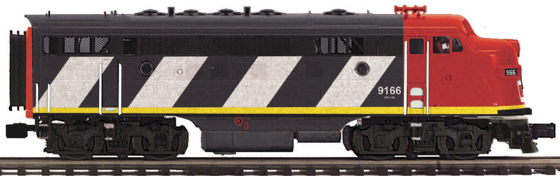 EMD F7A - 3-Rail w/Proto-Sound 3.0 & Hi-Rail Wheels - Premier(R) -- Canadian National #9166 (black, red, white Stripes)
