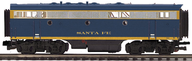EMD F7B - Unpowered - 3-Rail w/Hi-Rail Wheels - Premier(R) -- Santa Fe #272 (blue, yellow)