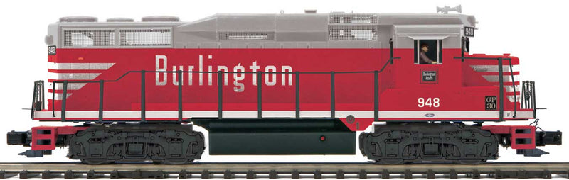 EMD GP30 - 3-Rail w/Hi-Rail Wheels & Proto-Sound 3.0 -- Chicago, Burlington & Quincy #948