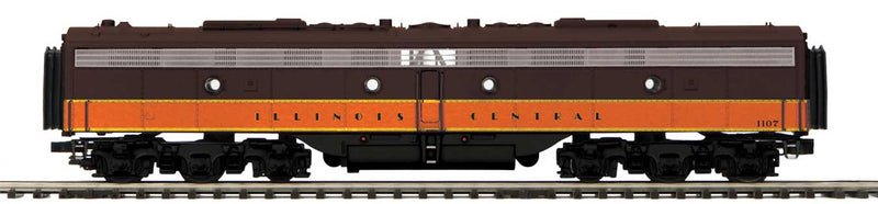EMD E8B - 3-Rail - Unpowered -- Illinois Central 4105 (brown, orange)