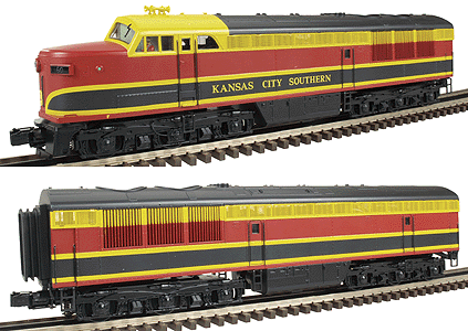 Diesel F-M Erie-Built A-B Set; Powered w/Proto Sound 2.0 -- Kansas City Southern
