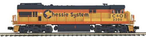 Premier Diesel GE U30C w/Proto-Sound 2.0, Powered, Hi-Rail Wheels -- Chessie