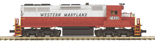 Premier Diesel SD-35, Hi-Rail Wheels, Powered w/Proto-Sound 2.0 -- Western Maryland