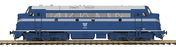 Premier Diesel GM AA16 NOHAB w/Hi-Rail Wheels Powered w/Proto-Sound 2.0 -- NOHAB GM Demo
