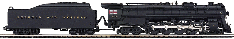Steam 4-8-4 Unshrouded J Loco Powered w/Proto-Sound 2.0 -- Norfolk & Western