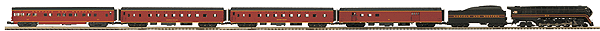 Premier Steam Passenger Set Powered w/Proto-Sound 2.0 -- Norfolk & Western 4-8-4 J w/4 Cars