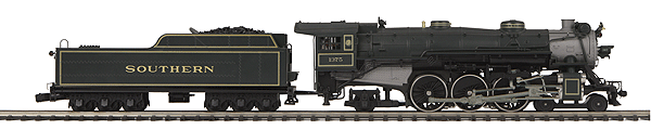 RailKing(R) Premier Steam Ps-4 4-6-2 Pacific w/Proto-Sound 3.0 & DCS - 3-Rail -- Southern Railway #1375 (black, graphite)