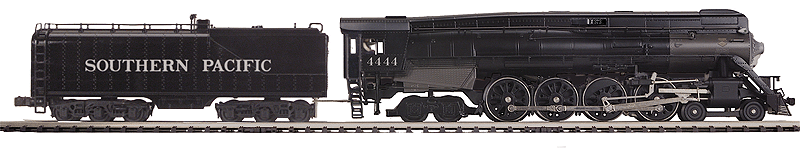 SP GS-4 4-8-4 w/Proto-Sound 3.0 & Scale Wheels - 3-Rail - Premier(R) -- Southern Pacific #4444 (black, graphite, Small Lettering, No Skirt)