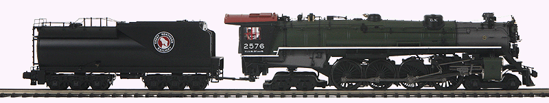 Class S2 4-8-4 Northern w/Proto-Sound 3.0 & Scale Wheels - 3-Rail - Premier(R) -- Great Northern #2576 (Glacier Green, black, gray)