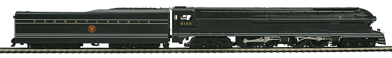 Class S1 6-4-4-6 w/Proto-Sound 3.0 & Hi-Rail Wheels - 3-Rail - Premier(R) -- Pennsylvania Railroad #6100 (black)