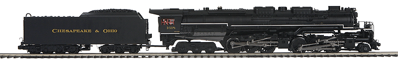 2-6-6-6 Allegheny w/Proto-Sound 3.0 & Hi-Rail Wheels - 3-Rail - Premier(R) -- Chesapeake & Ohio #1618 (black, graphite)