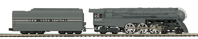 Dreyfuss Streamlined 4-6-4 w/Proto-Sound 3.0 - 3-Rail w/Hi-Rail Wheels - Premi -- New York Central #5449 (2-Tone Gray)