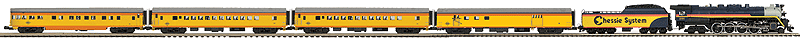 4-8-4 T-1 Passenger Train-Only Set - 3-Rail w/Proto-Sound 3.0 - Premier -- Chessie System