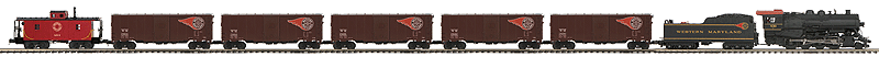 2-8-0 H-9 Freight Train-Only Set - 3-Rail w/Proto-Sound 3.0 - Premier(R) -- Western Maryland