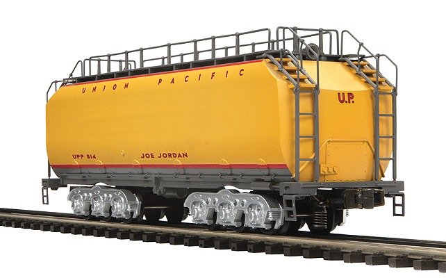 Auxillary Water Tender I - 3-Rail w/Hi-Rail Wheels - Premier -- Union Pacific (2010s Excursion Scheme, Armour Yellow)-1