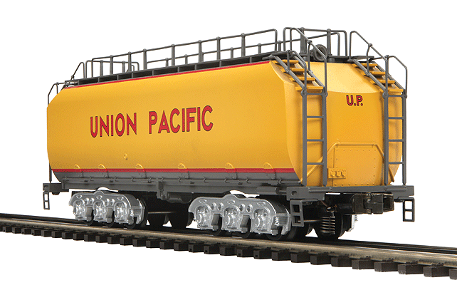 Auxillary Water Tender I - 3-Rail w/Hi-Rail Wheels - Premier -- Union Pacific (2010s Excursion Scheme, Armour Yellow)-1