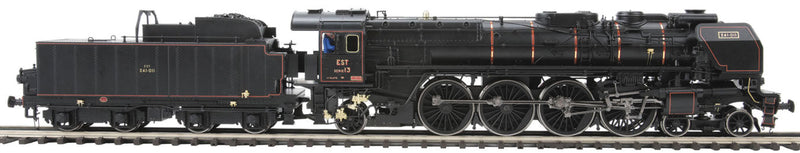 Class 241A 4-8-2 - 3-Rail w/Proto-Sound 3.0 & Hi-Rail Wheels - Premier(R) -- Eastern Railway EST #241-011 (Era II, black, red)