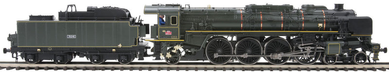 Class 241A 4-8-2 - 3-Rail w/Proto-Sound 3.0 & Hi-Rail Wheels - Premier(R) -- French National Railways SNCF West #241 A4 (Era III, black, gray, red)