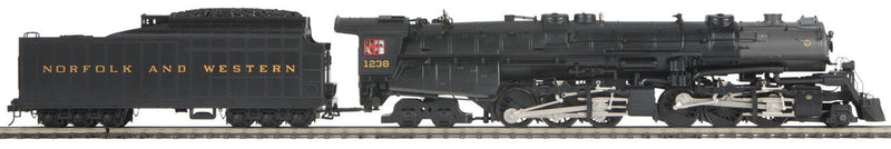 Class A 2-6-6-4 - 3-Rail w/Proto-Sound 3.0 & Hi-Rail Wheels - Premier(R) -- Norfolk & Western #1238 (black, graphite)