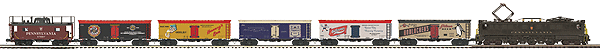 Premier Electric Freight Set Powered w/Proto-Sound 2.0 -- Pennsylvania P-5a Box Cab w/5 Boxcars & Caboose (Beer Train)