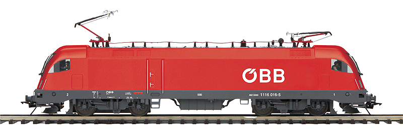 RailKing(R) Premier Taurus ES-64-U2 Electric w/Proto-Sound 3.0 & DCS - 3-Rail -- Austrian Railways ÷BB (Red, gray, Hi-Rail Wheels)-1