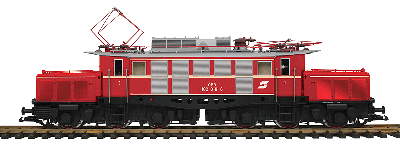 E94 Electric w/Proto-Sound 3.0 & Hi-Rail Wheels - 3-Rail - Premier(R) -- Austrian Federal Railways OBB (orange, silver)-1