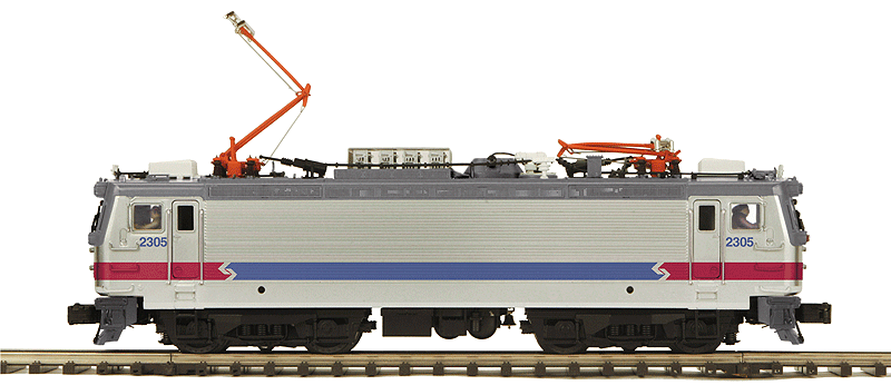 AEM-7 Electric w/Proto-Sound 3.0 - 3-Rail - Premier(R) -- Southeast Pennsylvania Transportation Authority SEPTA (silver, blue, red)