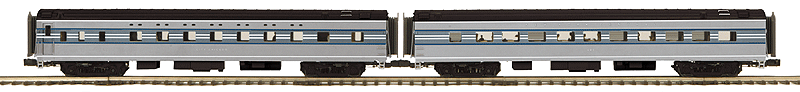 70' Smooth-Side ABS Sleeper/Diner Set - 3-Rail - Ready to Run - Premier(R) -- New York Central City of Chicago & #683 (1938 Scheme)