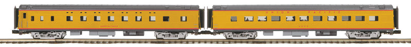 70' ABS Smooth-Side Sleeper/Diner Set - 3-Rail - Ready to Run - Premier(R) -- Union Pacific (Armour Yellow, gray, red)
