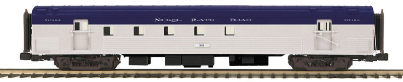 70' ABS Fluted-Side Railway Post Office - 3-Rail - Ready to Run - Premier(R) -- Nickel Plate Road (silver, blue)