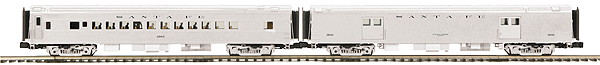 Premier 2-Car 70' Smoothside Baggage & Sleeper (ABS Plastic) -- Santa Fe
