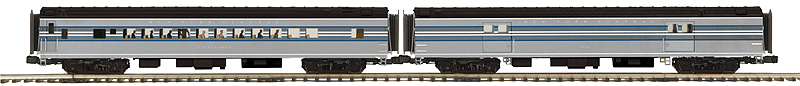 70' Smooth-Side ABS Baggage/Coach Set - 3-Rail - Ready to Run - Premier(R) -- New York Central #7404, City of Albany (1938 Scheme)