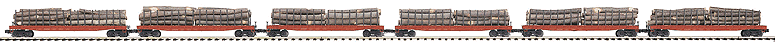 Premier Flatcar Set 6/ -- Santa Fe