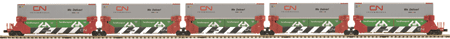 Premier 5-Car Twin Stack Container Set -- Canadian National