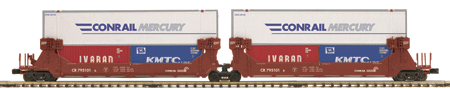 Premier 2-Car Twin Stack Container Set -- Conrail