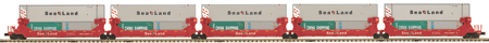 Premier 5-Car Twin Stack Container Set -- Sealand CSXT