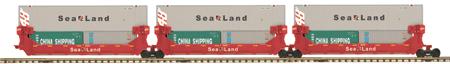 Premier 3-Car Twin Stack Container Add-On Set -- Sealand CSXT