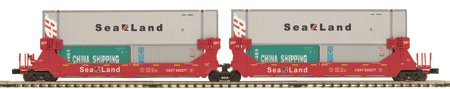 Premier 2-Car Twin Stack Container Set -- Sealand CSXT